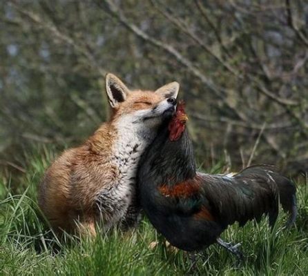  The Rooster and the Fox: An Unlikely Friendship Exploding with Cunning and Deceit!